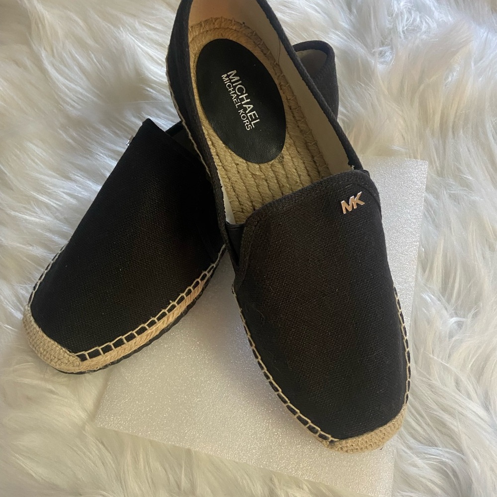 Michael Michael Kors Sz 8 Black Espadrilles - Picture 3 of 7